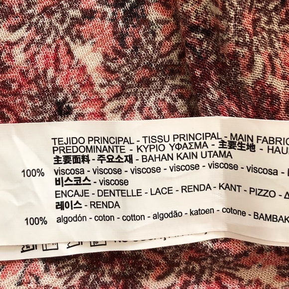 NWOT Zara Romper pink floral print oversized S - Picture 7 of 7